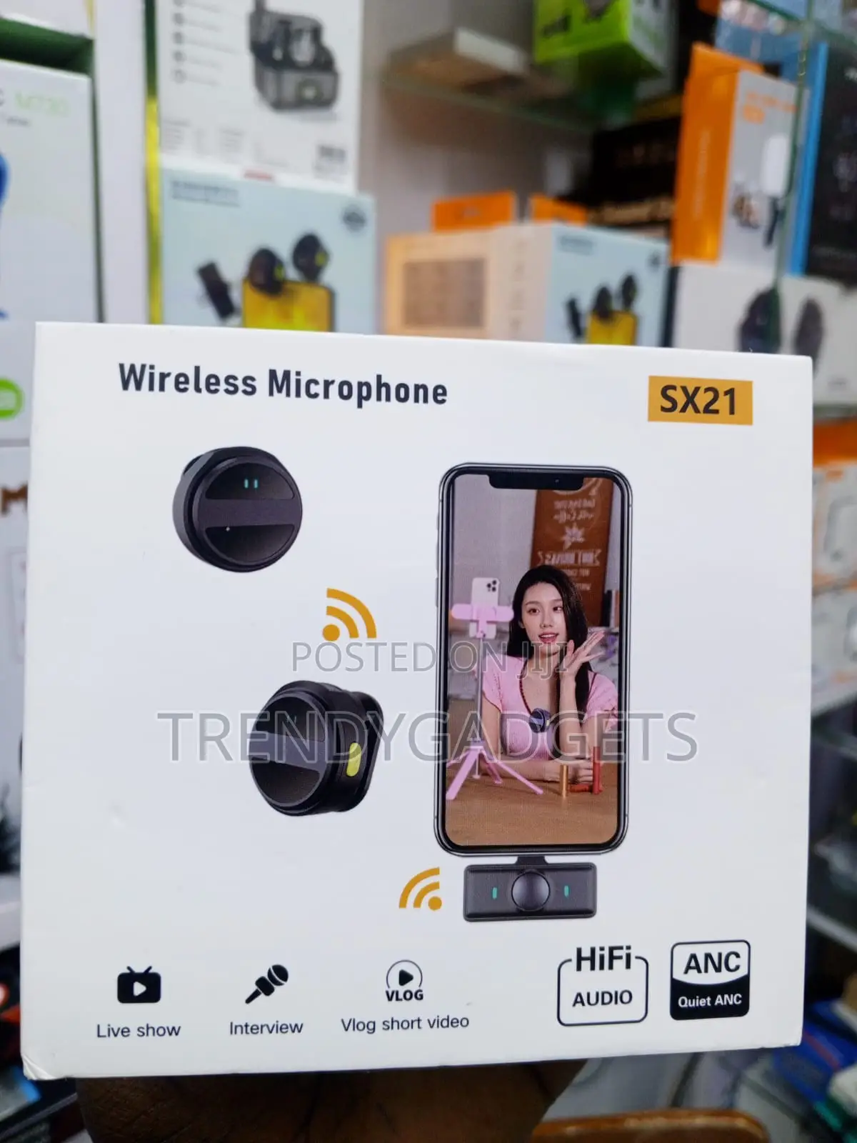 SX21 2.4GHz Magnetic Clip-on Microphone for Video Recording