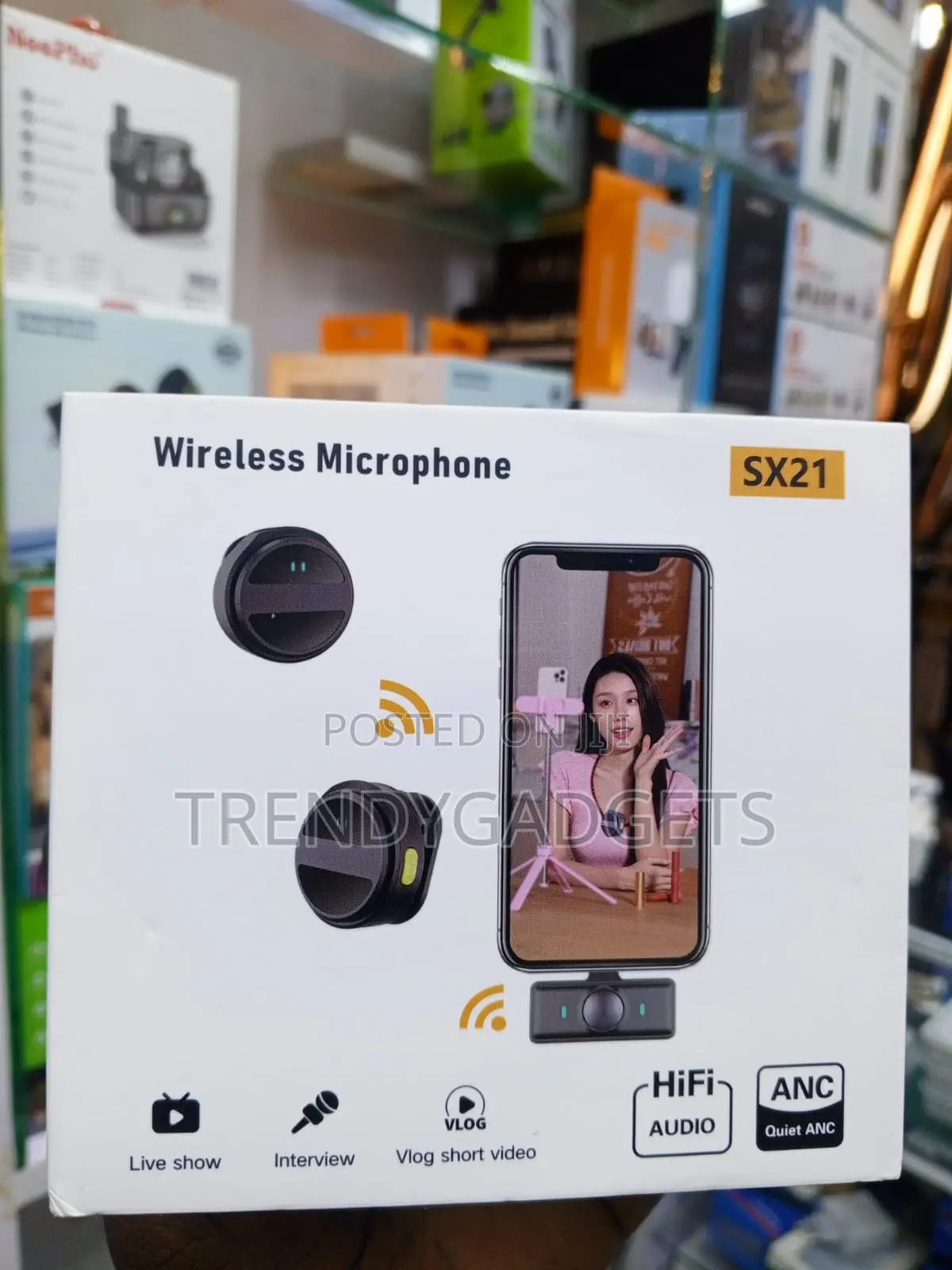 SX21 2.4GHz Magnetic Clip-on Microphone for Video Recording