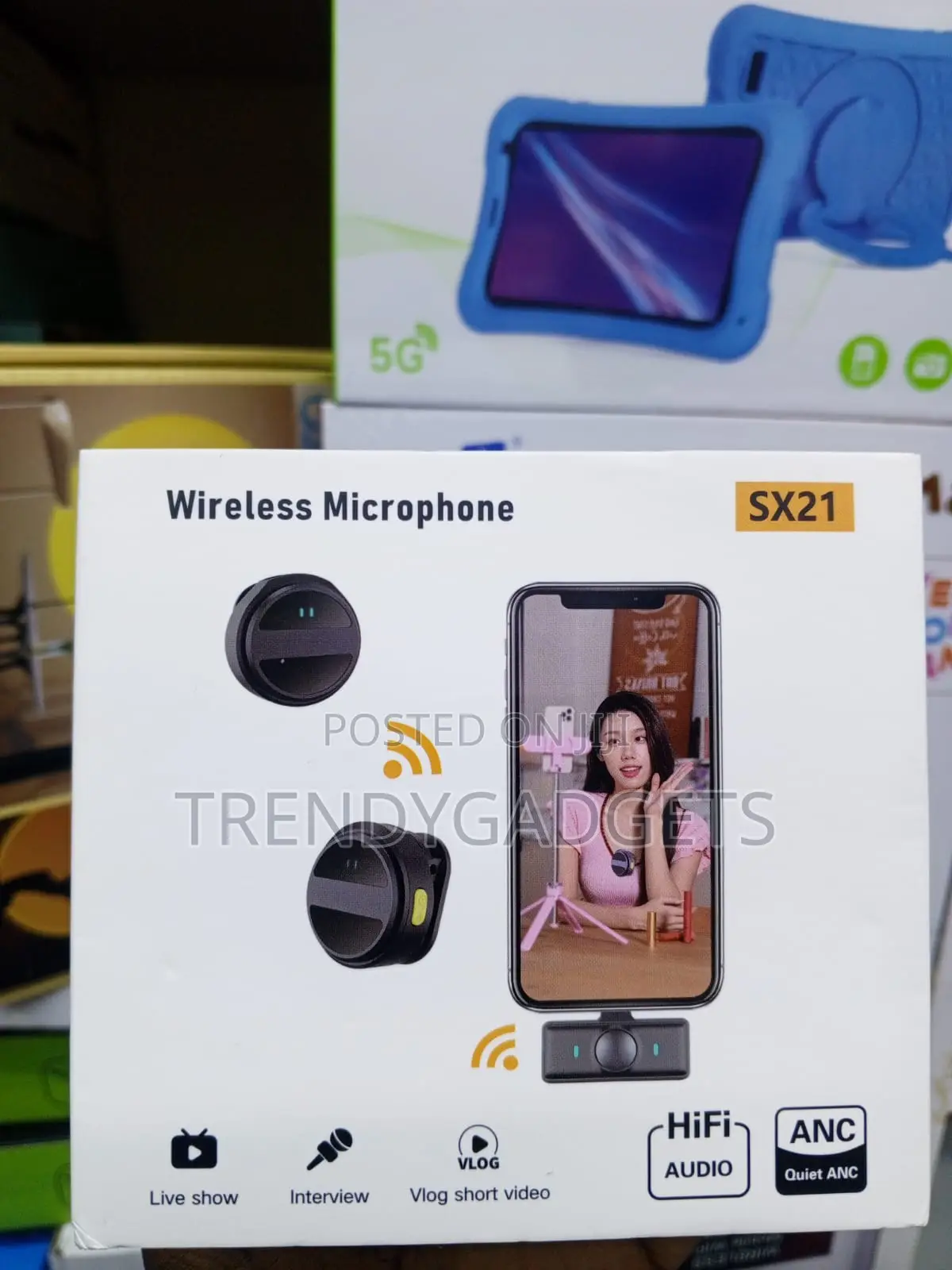 SX21 Wireless Lapel Mic With Quiet ANC Noise Reduction