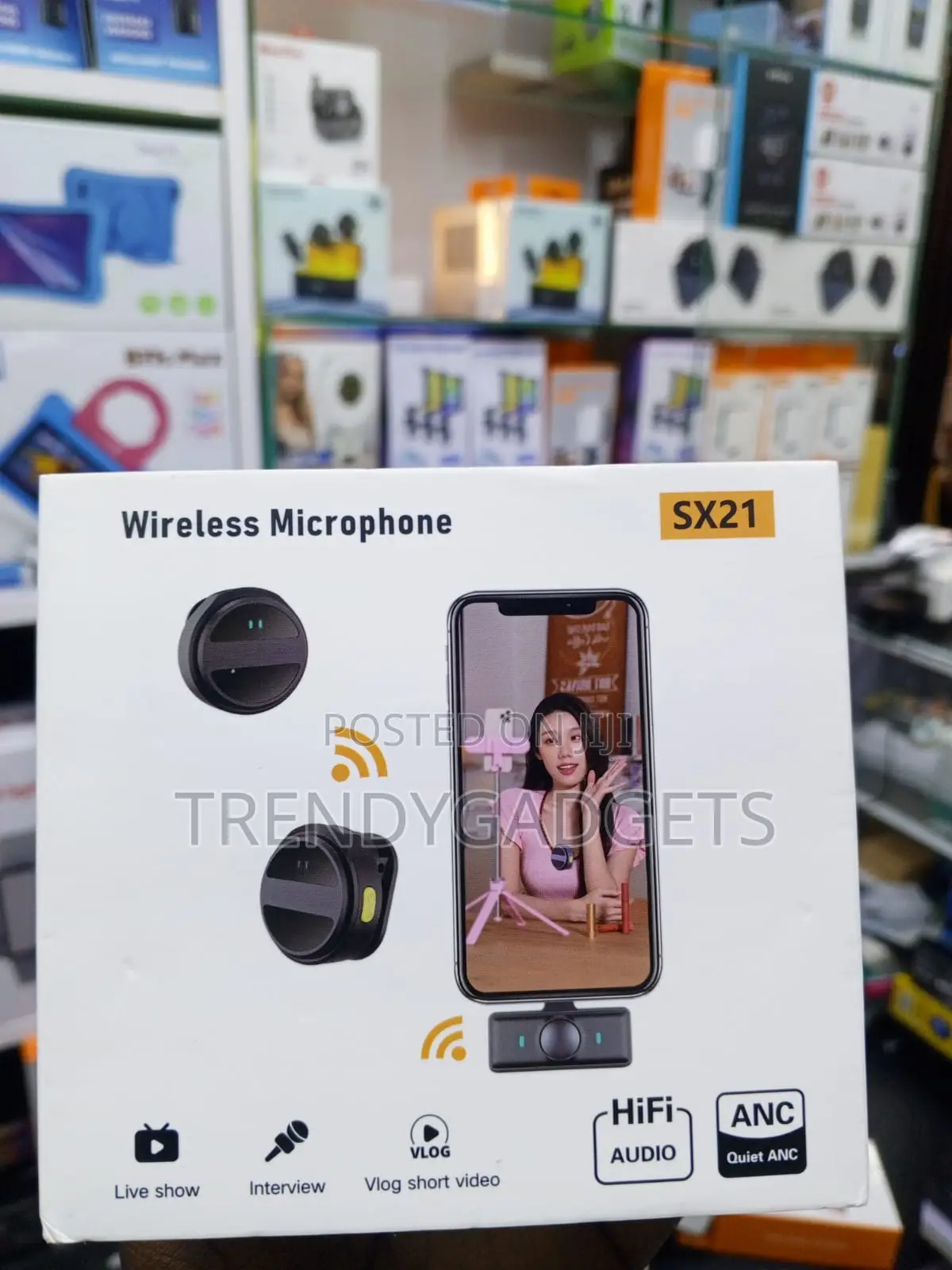 SX21 Wireless Lapel Mic With Quiet ANC Noise Reduction