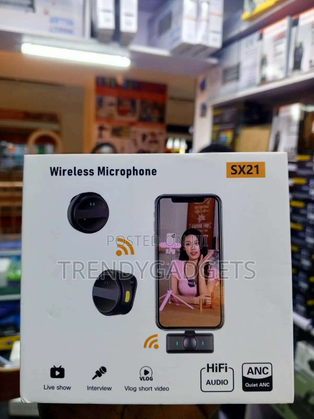 SX21 Portable Wireless Microphone for Live Streaming and Vlogs
