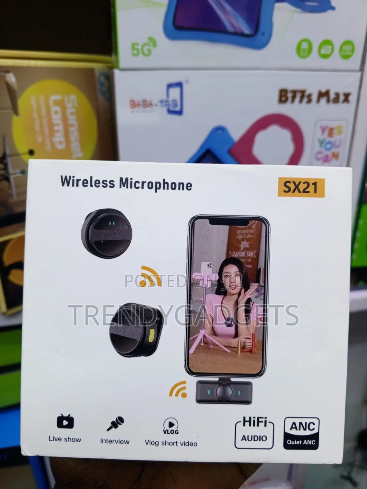 SX21 Portable Wireless Microphone for Live Streaming and Vlogs