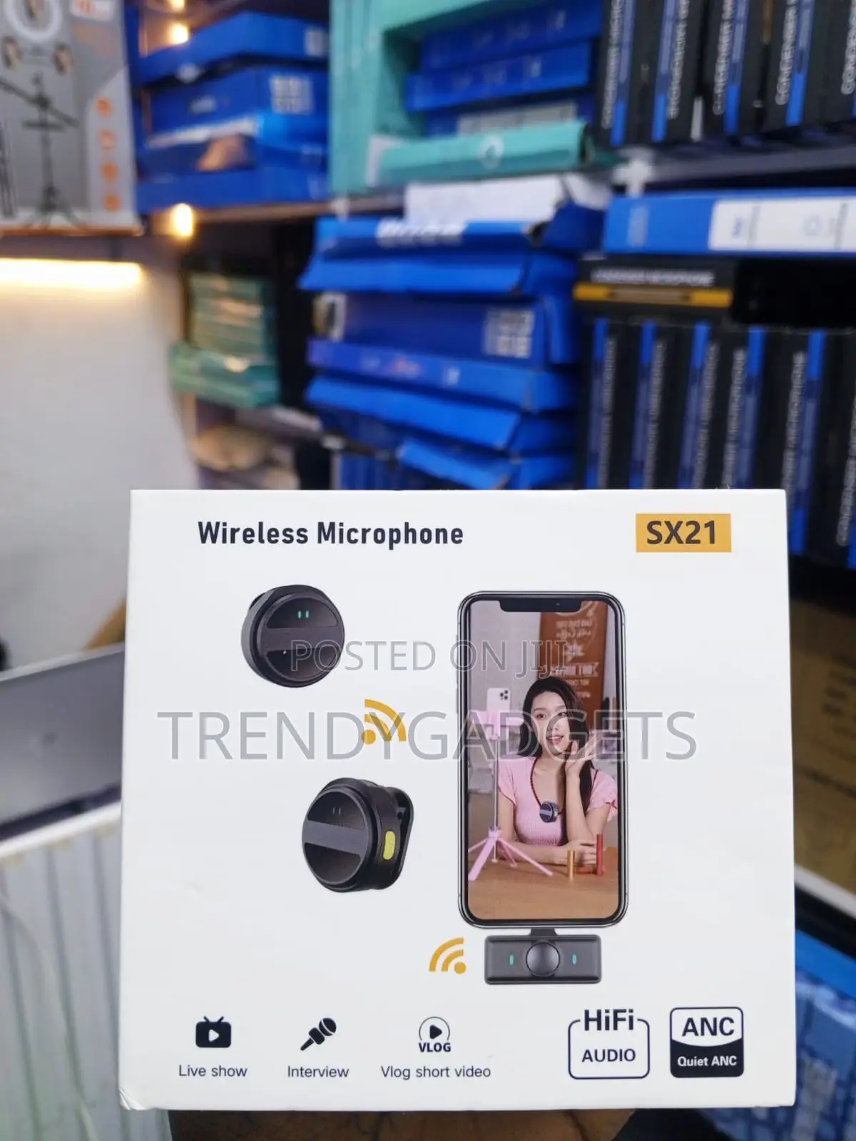 SX21 Portable Wireless Microphone for Live Streaming and Vlogs