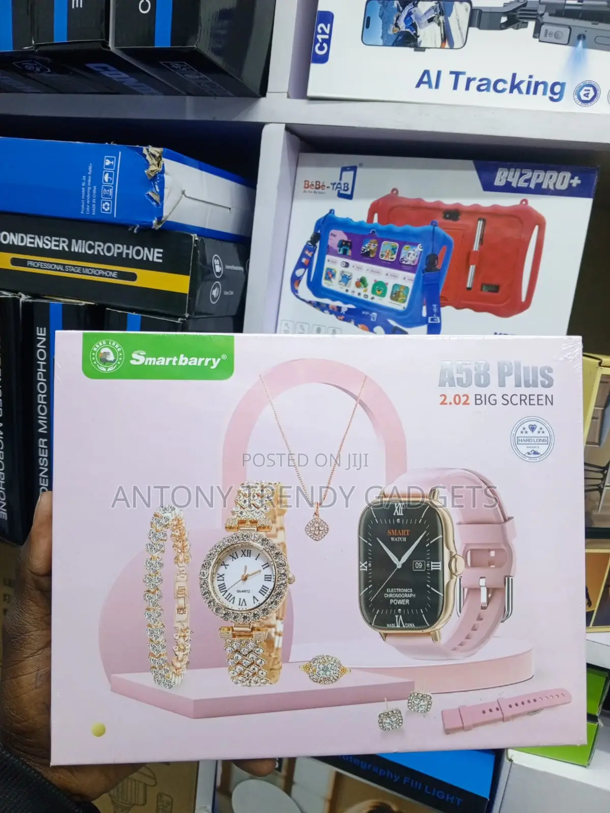 A58 Plus Smartwatch With Jewelry and Extra Straps for Women
