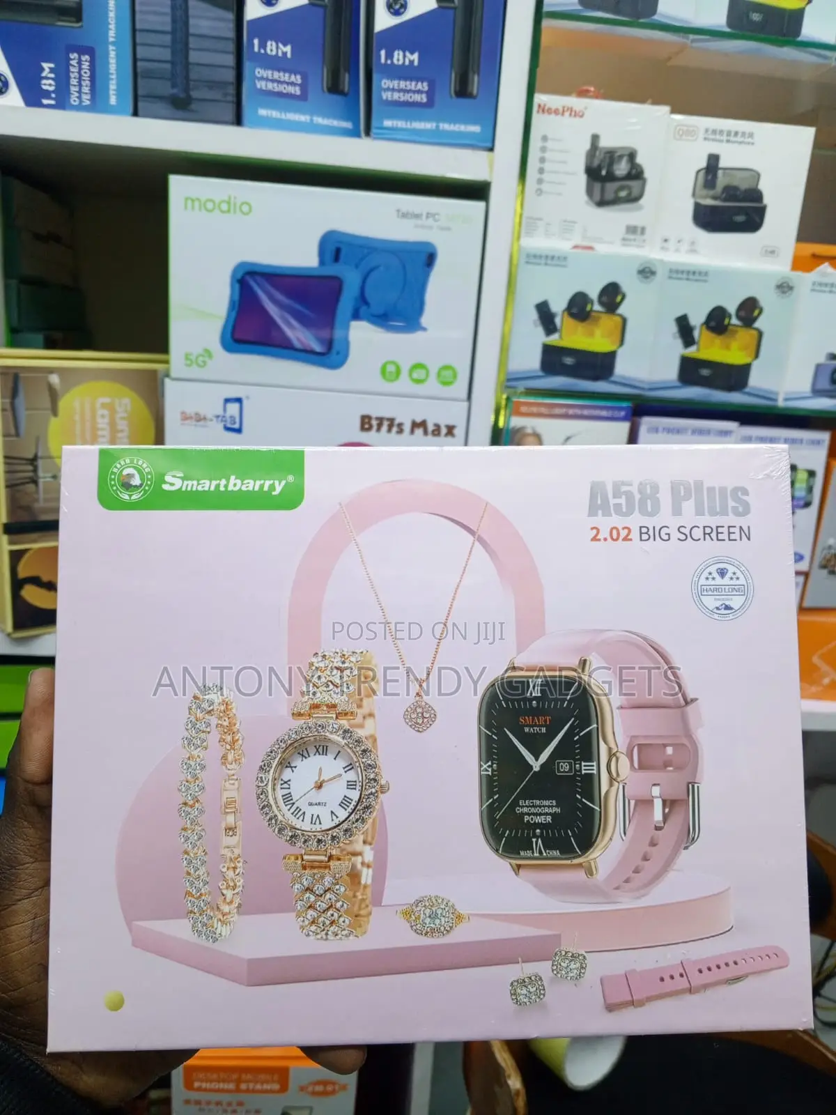 A58 Plus Smartwatch With Jewelry and Extra Straps for Women