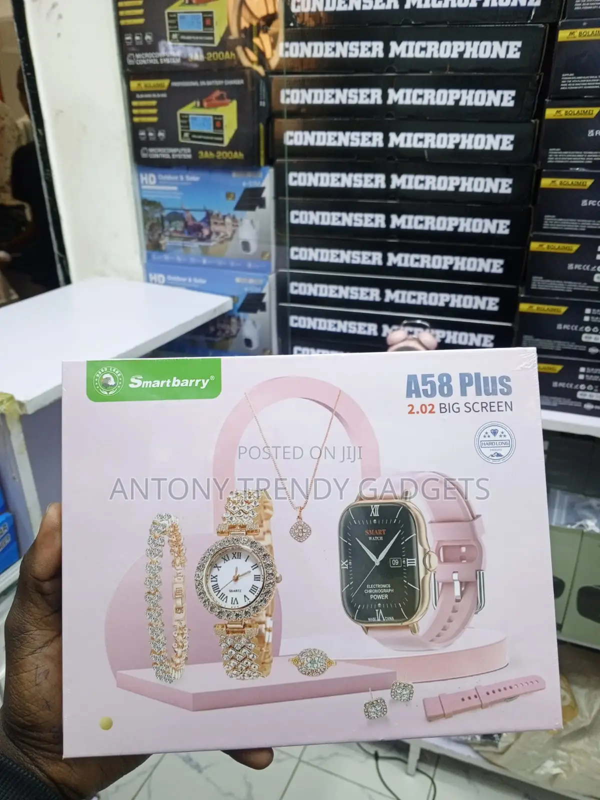 A58 Plus Smartwatch With Jewelry and Extra Straps for Women