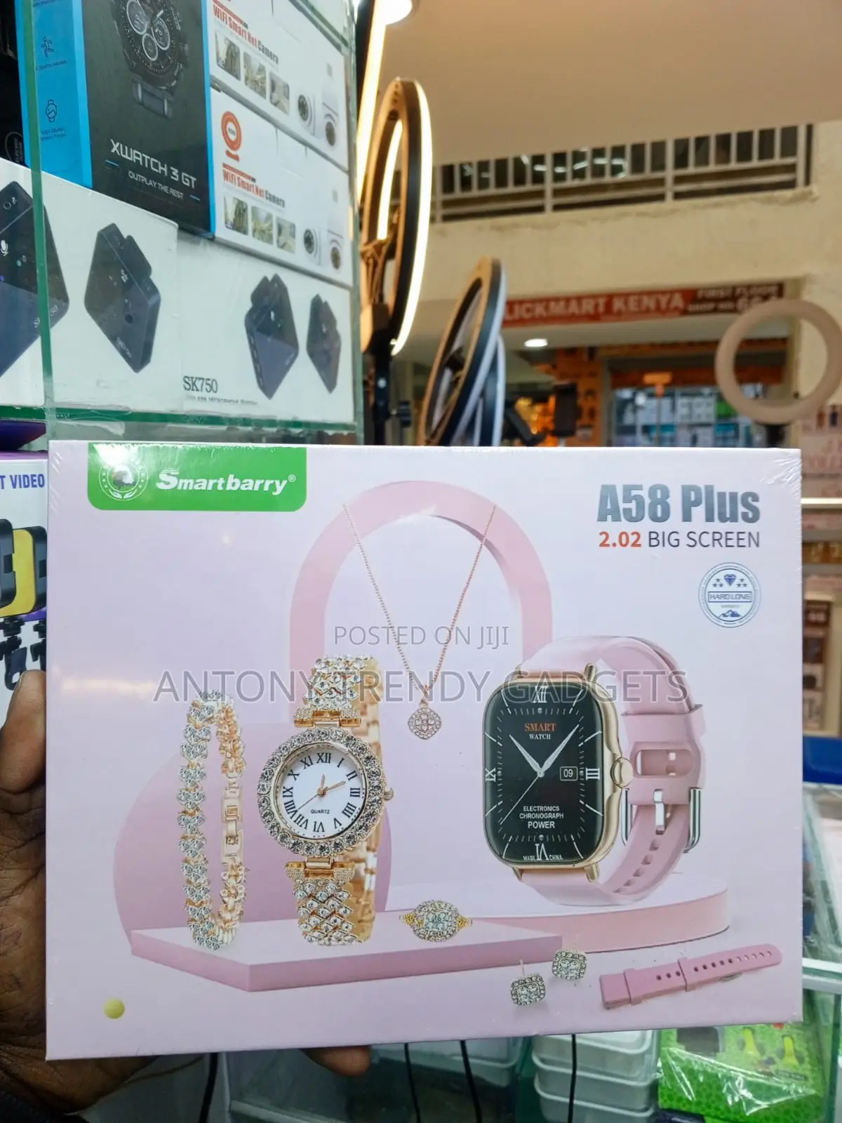 Smartbarry A58 Plus Bluetooth Calling Smartwatch Gift Set
