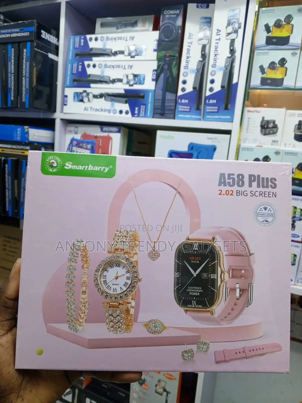 A58 Plus 2.02-Inch HD Smartwatch With Fashion Accessories