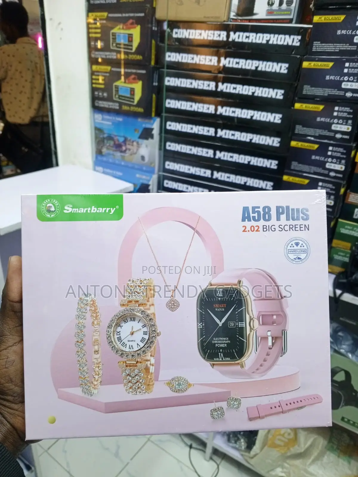 A58 Plus 2.02-Inch HD Smartwatch With Fashion Accessories