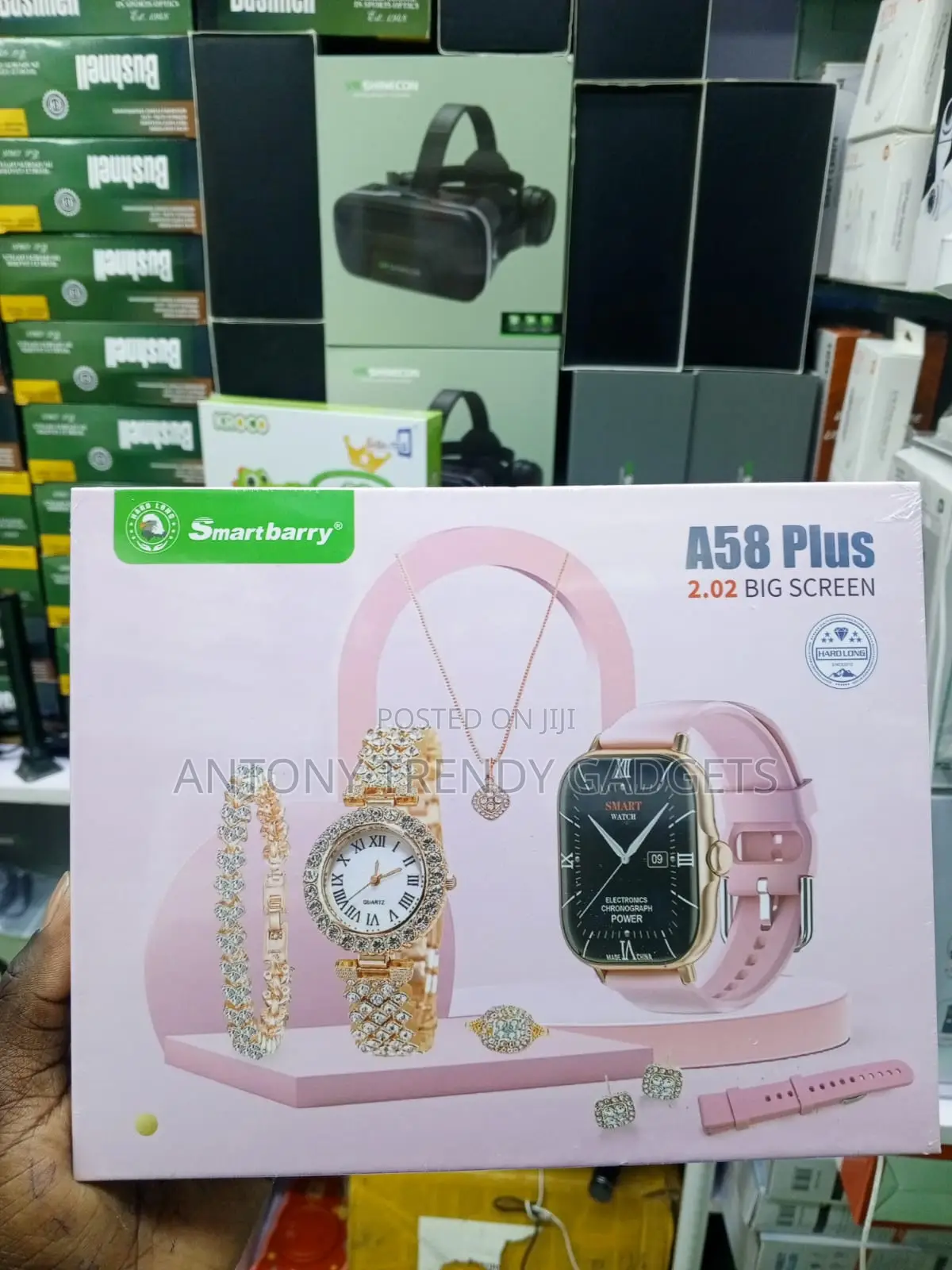 8-in-1 Women's Smartwatch Set With Analog Watch and Jewelry