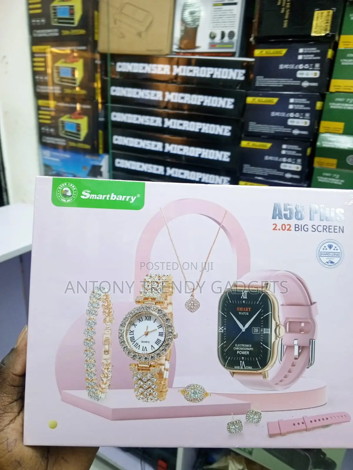 8-in-1 Women's Smartwatch Set With Analog Watch and Jewelry