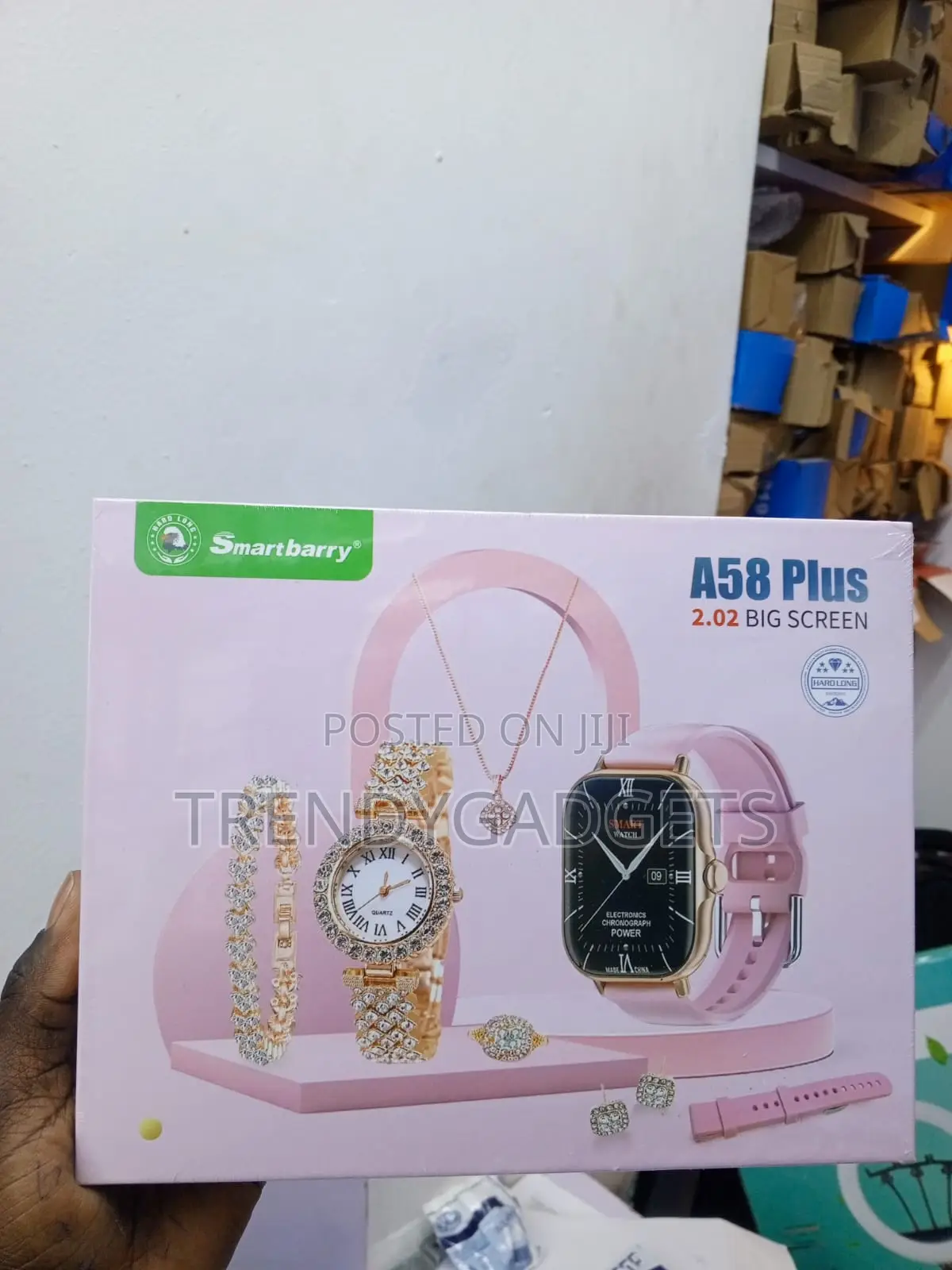 Smartbarry A58 Plus Women's Smartwatch and Jewelry Gift Set