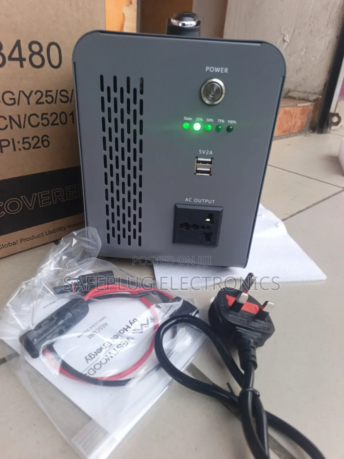 Vestwoods 1kWh Solar-Ready Power Station for TV & WiFi