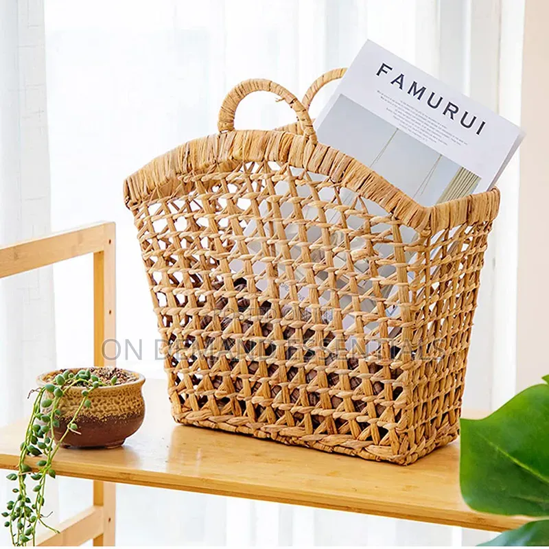 Big Size Eco-Friendly Handwoven Water Hyacinth Storage Basket