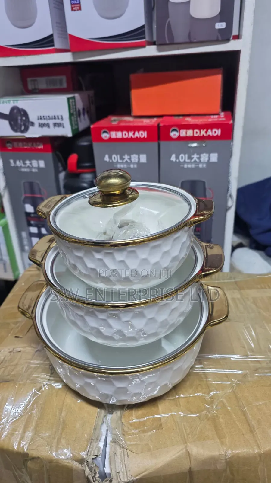 3 PCS Ceramic Soup Pots