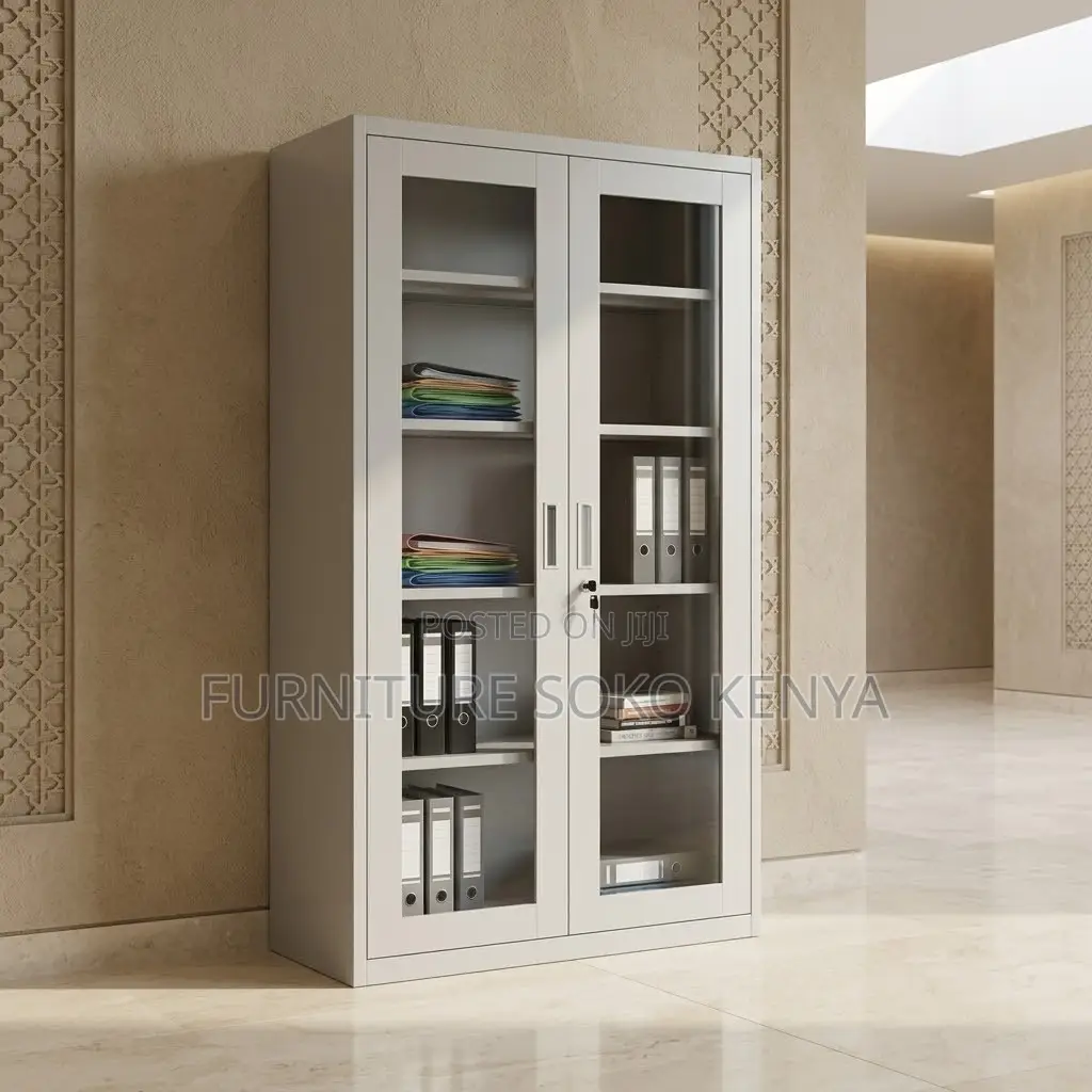 Office Cabinet; Gray Adjustable Shelves Office Cabinets