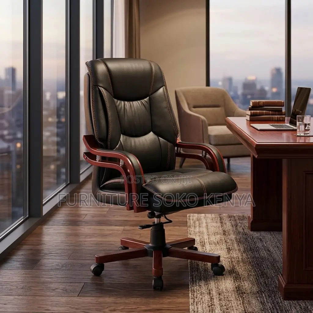 Office Chair; Executive High Leather Office Directors Chair