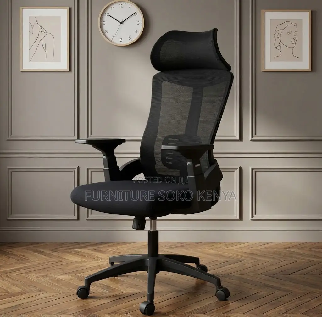 Office Chairs; Ergonomic Fabricated High Backrest Office Chair