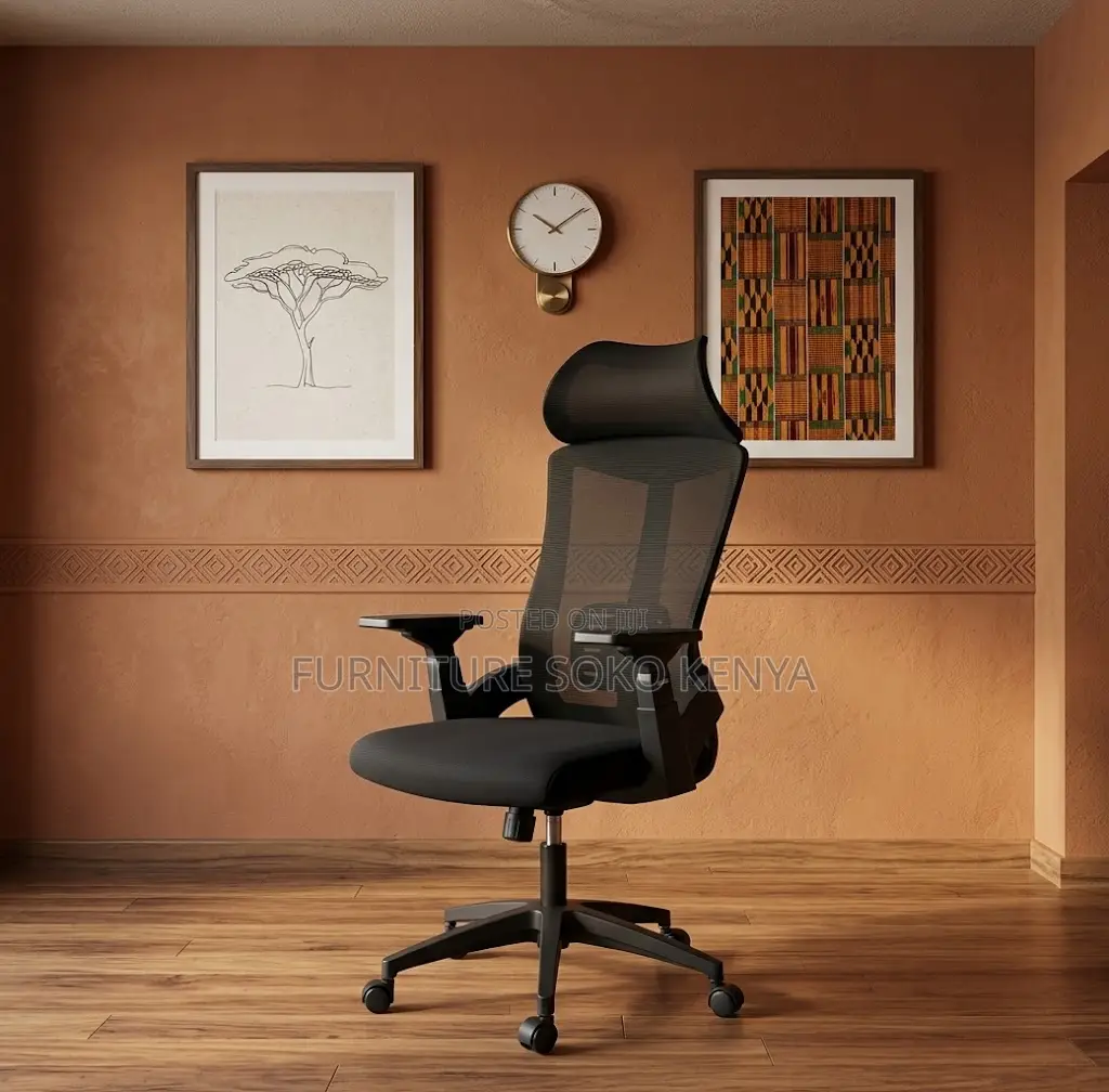 Office Chairs; Ergonomic Fabricated High Backrest Office Chair