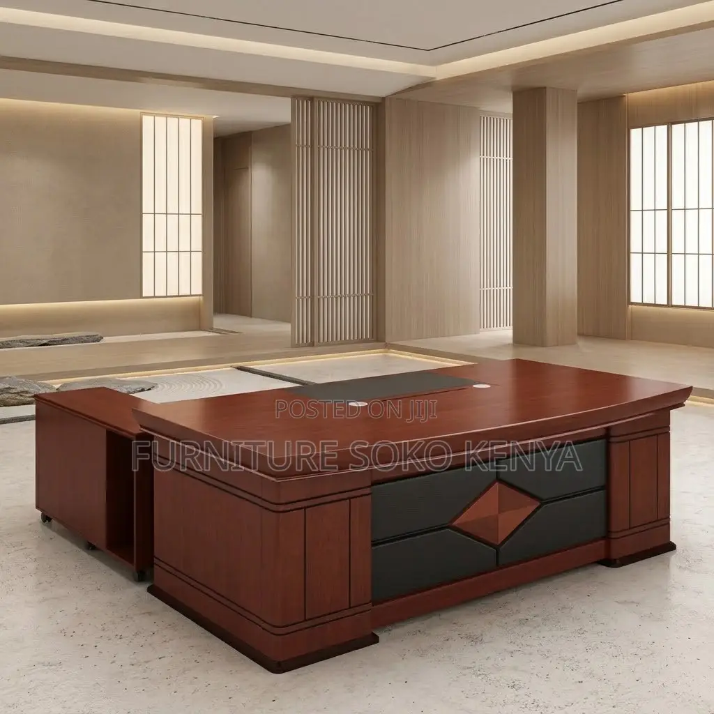 Office Desk; 1.8 Meters Executive Mahogany Boss Desk
