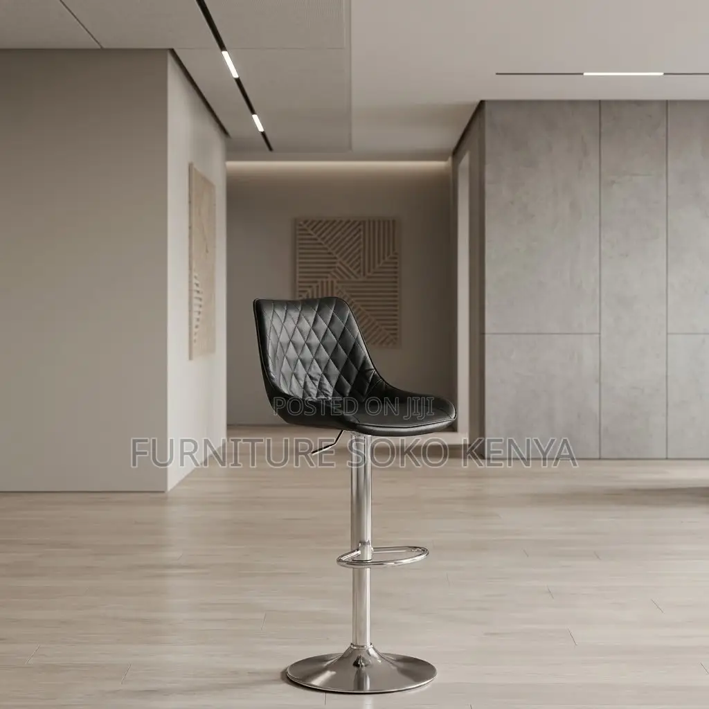 Barstools; Leather High Height Swivel Adjustable Barstools