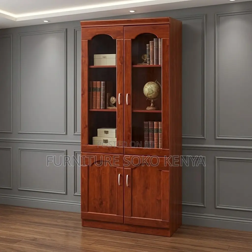 Office Cabinet; Two Doors Mahogany Executive Cabinet