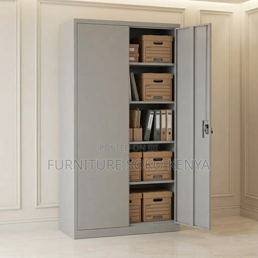 Office Cabinet; Two Doors Stainless Lockable Documents Office Cabinet
