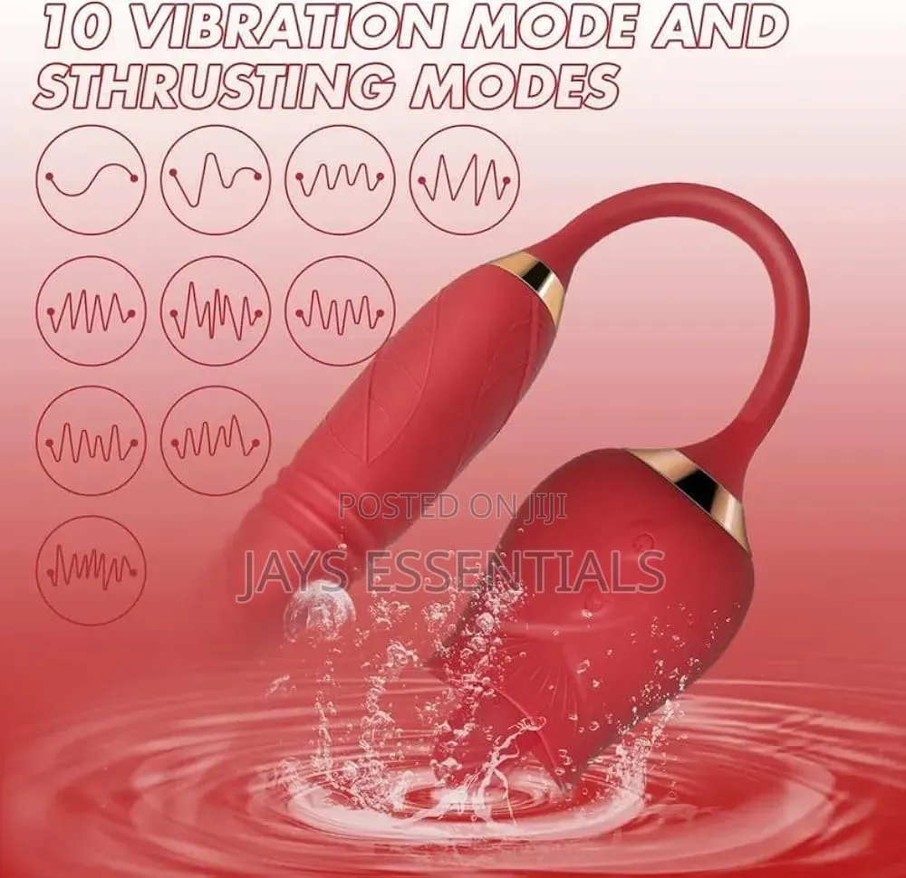 2 in 1 Rose and Dildo Ladies Sex Toy