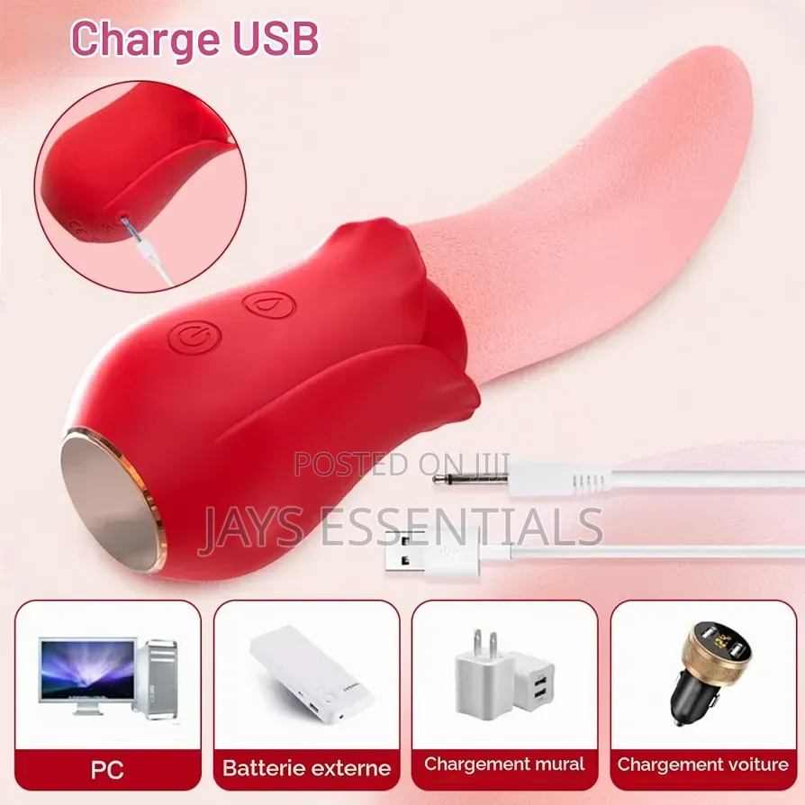 Tongue Licking Rose Sex Toy