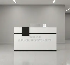 Reception Desk; 1.8 Meters White Front Reception Desk