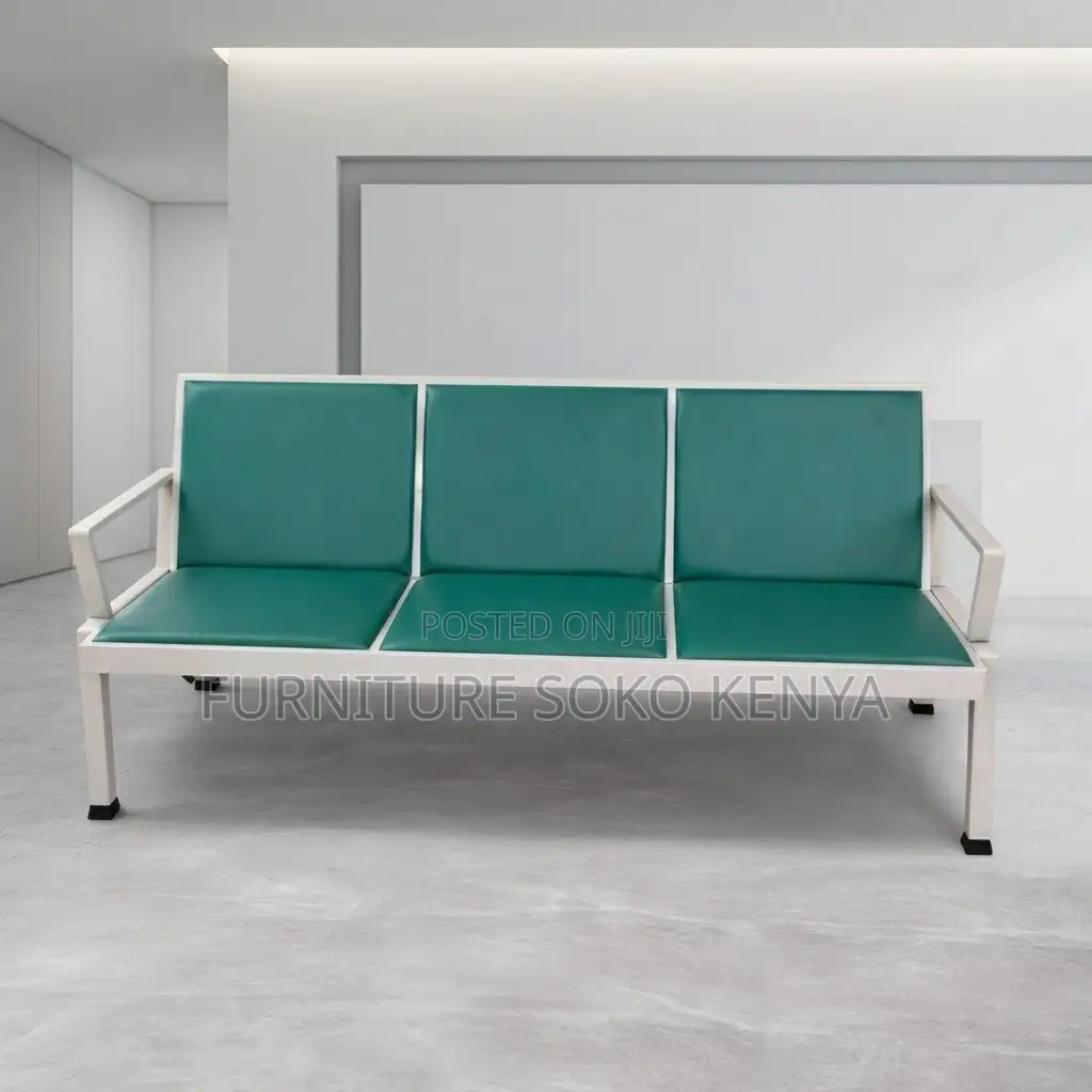 Office Bench; Three Seaters Padded Upholstered Bench