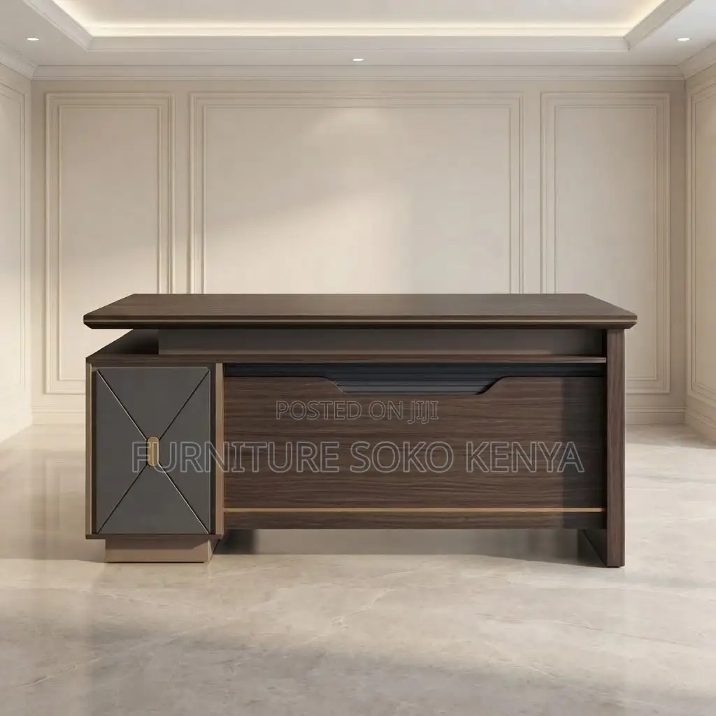 Office Desk; L-Shaped 1600mm Executive Desk With Drawer