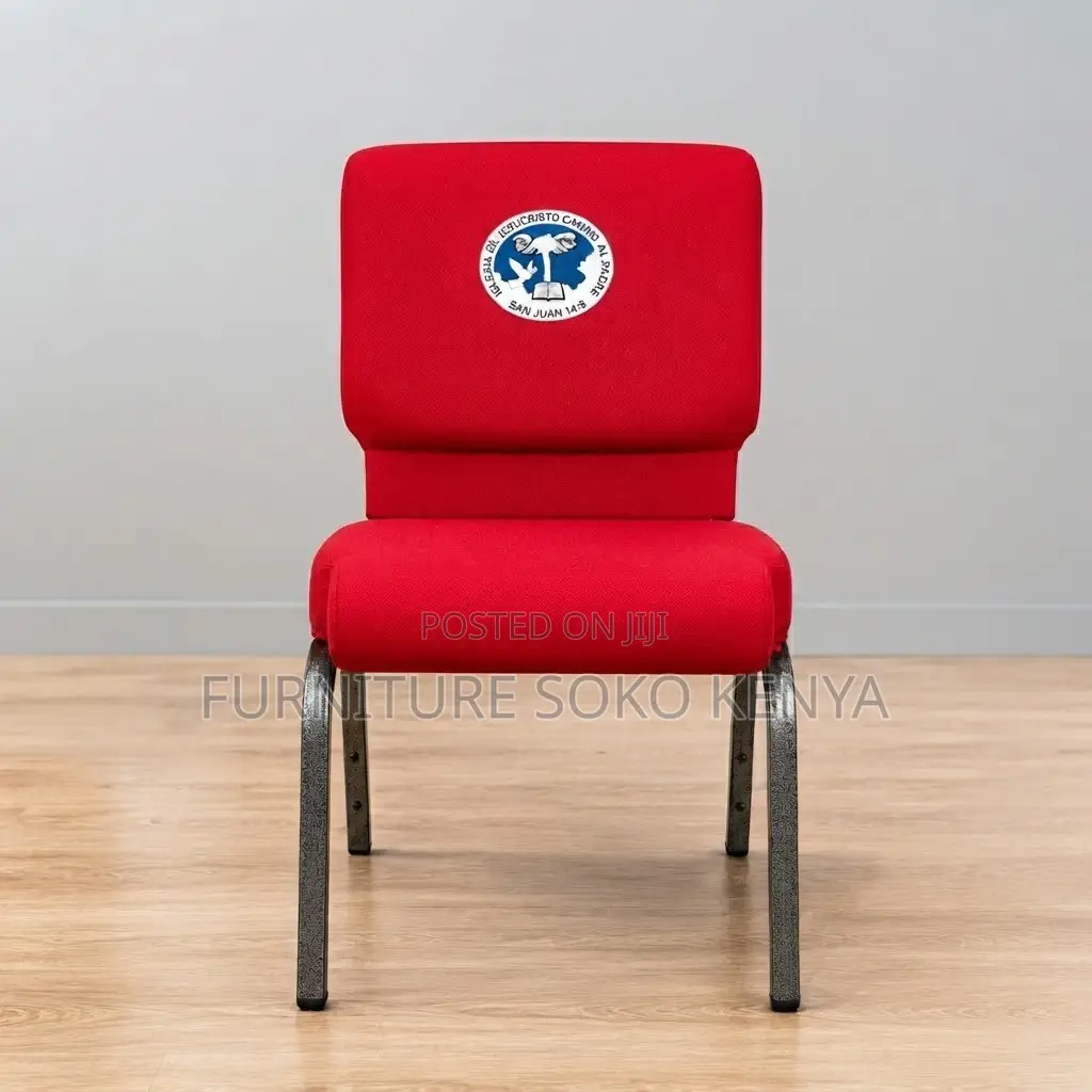 Office Chair; Red Heavy Cushioned Church Events Chairs