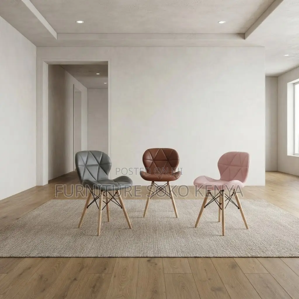 Home Chairs; Eames Padded Mid Back Dining Chair