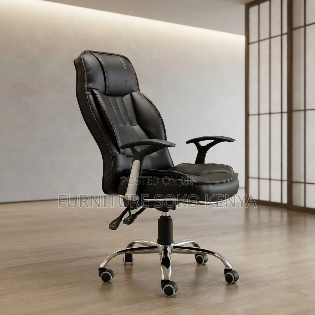 Office Chair; Leather Home Office Recliner Seat