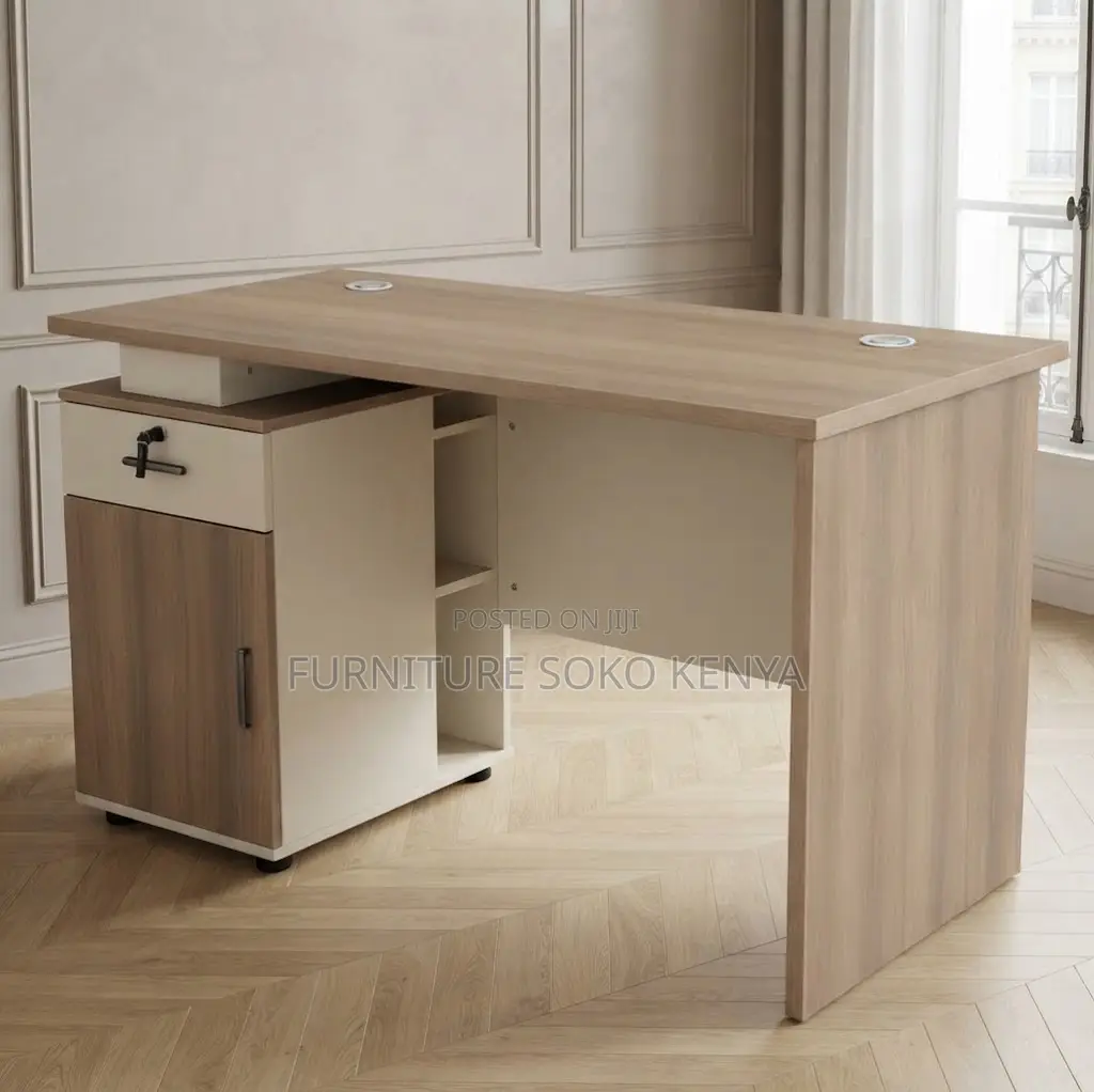 Office Desk; Executive 140cm Brown Desk