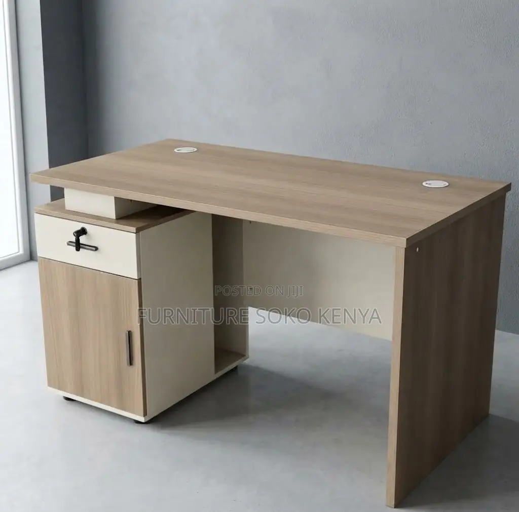 Office Desk; Executive 140cm Brown Desk