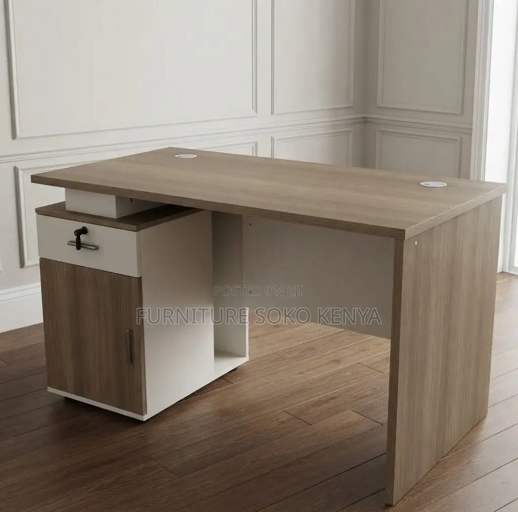 Office Desk; Executive 140cm Brown Desk