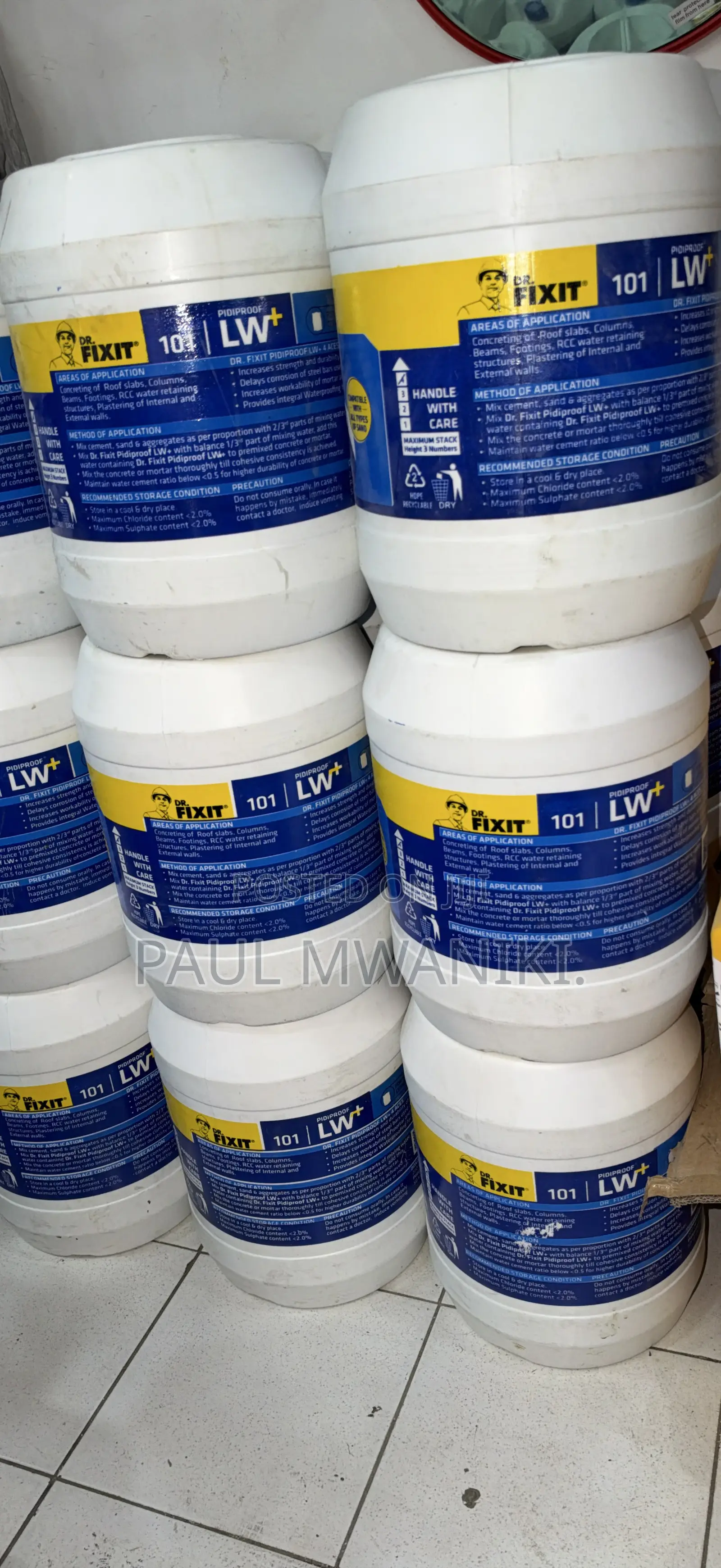 Dr Fixit Pidiproof 101LW+ Waterproofing Chemical for Concrete & Mortar