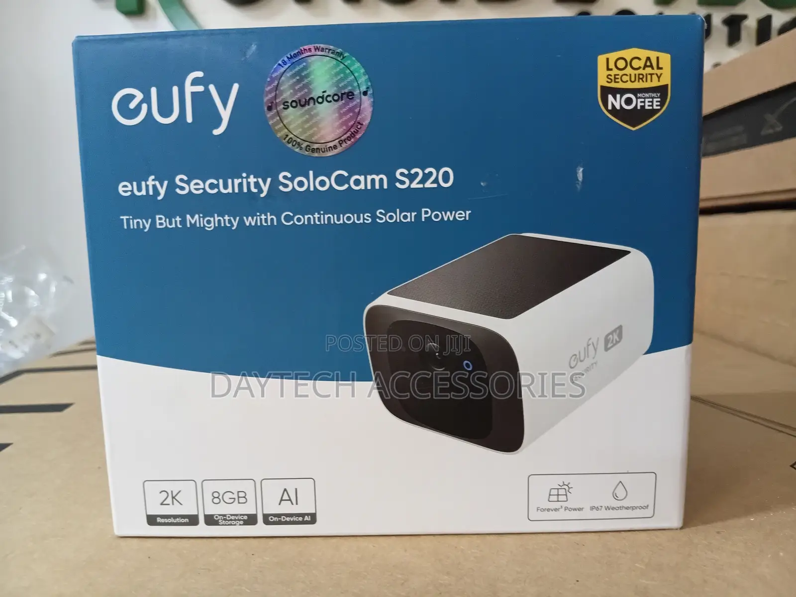 Eufy Security SoloCam S220 Solar-Powered Outdoor Security Camera.