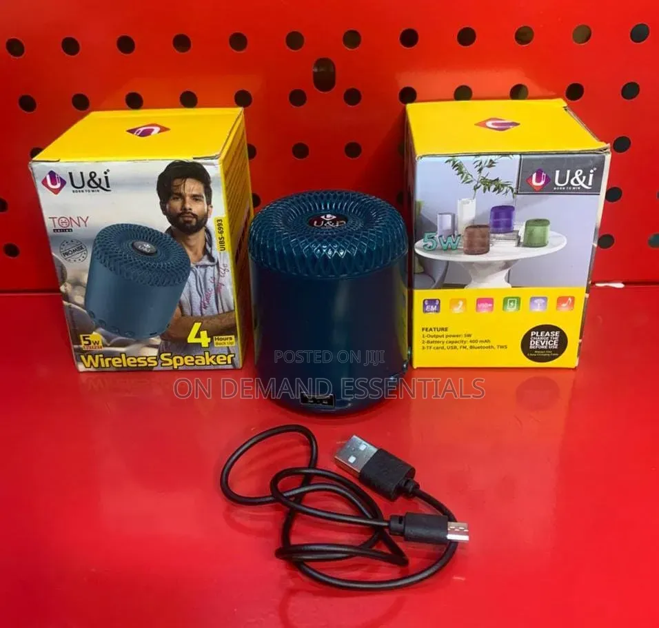 U & I Tony Wireless Speaker Uibs-6993 Battery Capacity 400mah