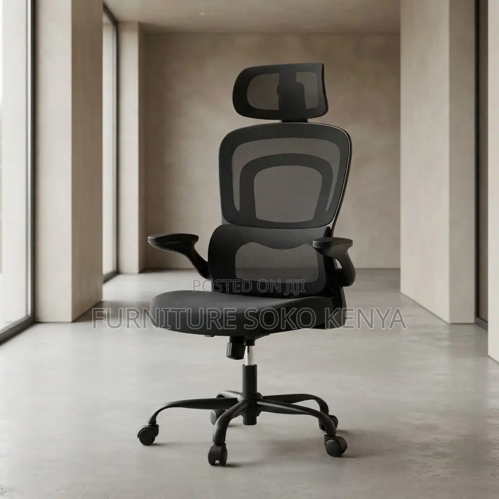 Office Chairs; Orthopedic Fabric Seat With Dual Backrest