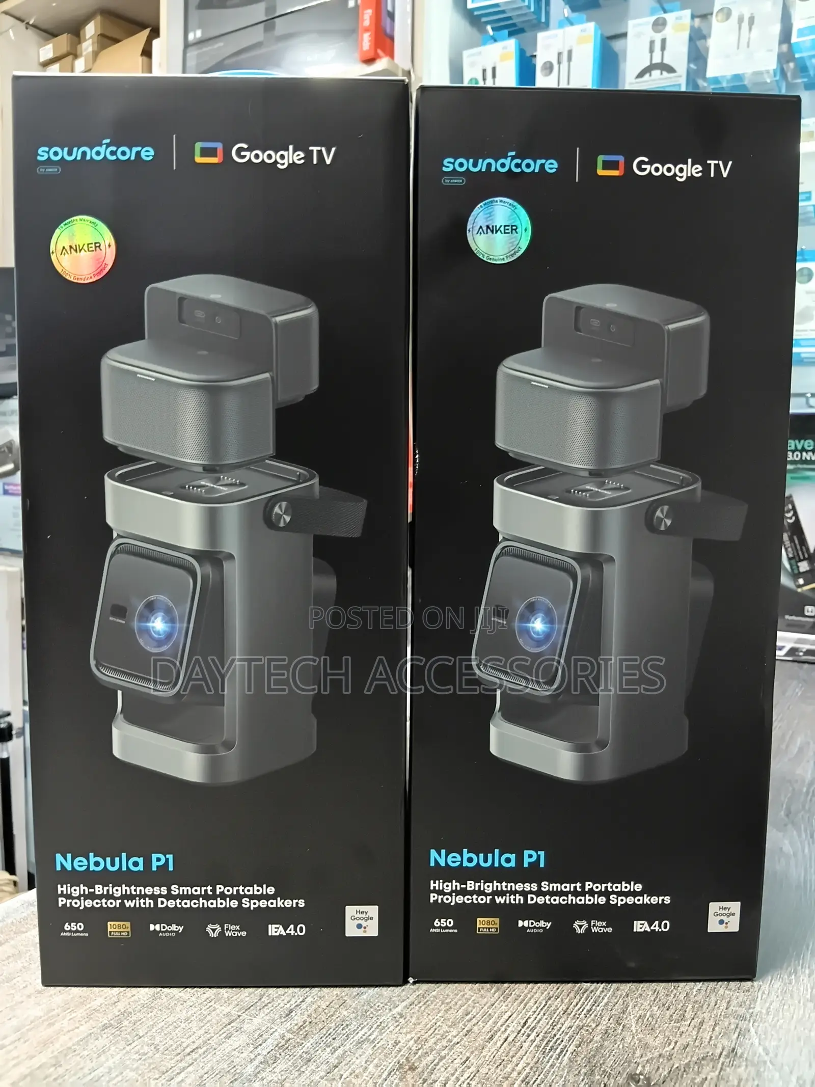 Anker Nebula P1 Portable Projector With Detachable Speakers - Black