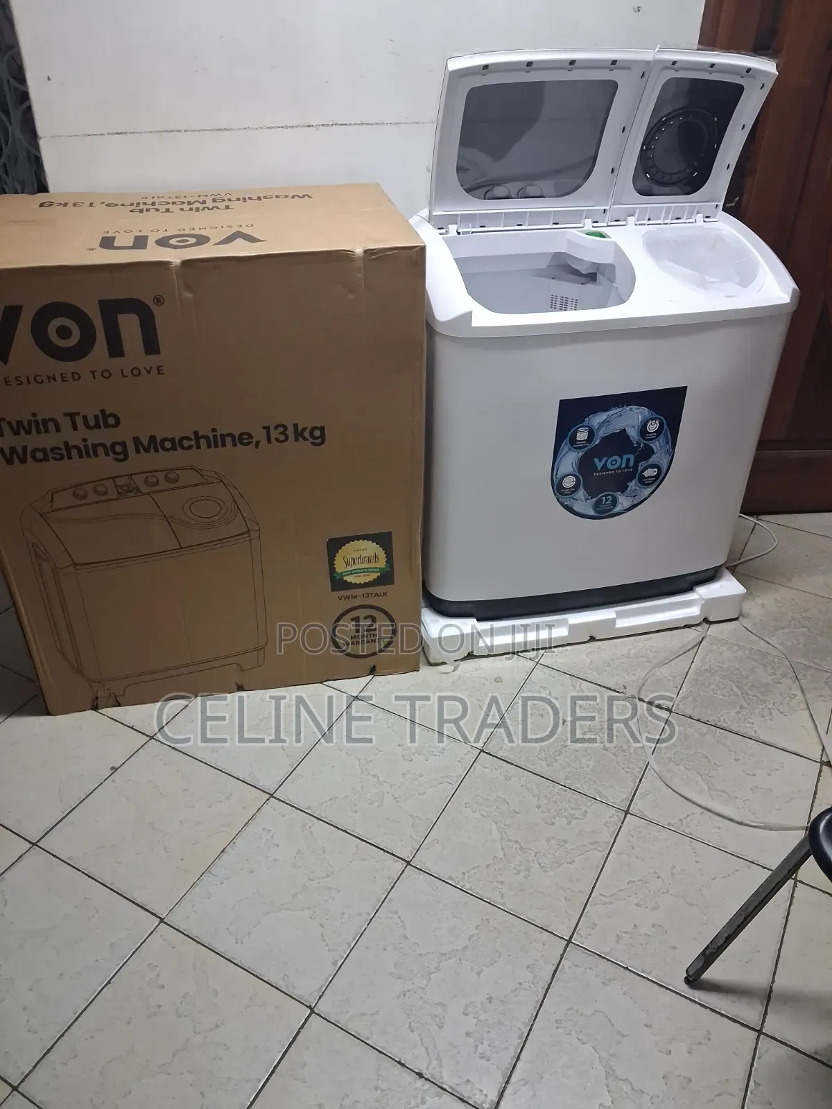 Von 13KG Twin Tub Washer – Everyday Laundry Solution