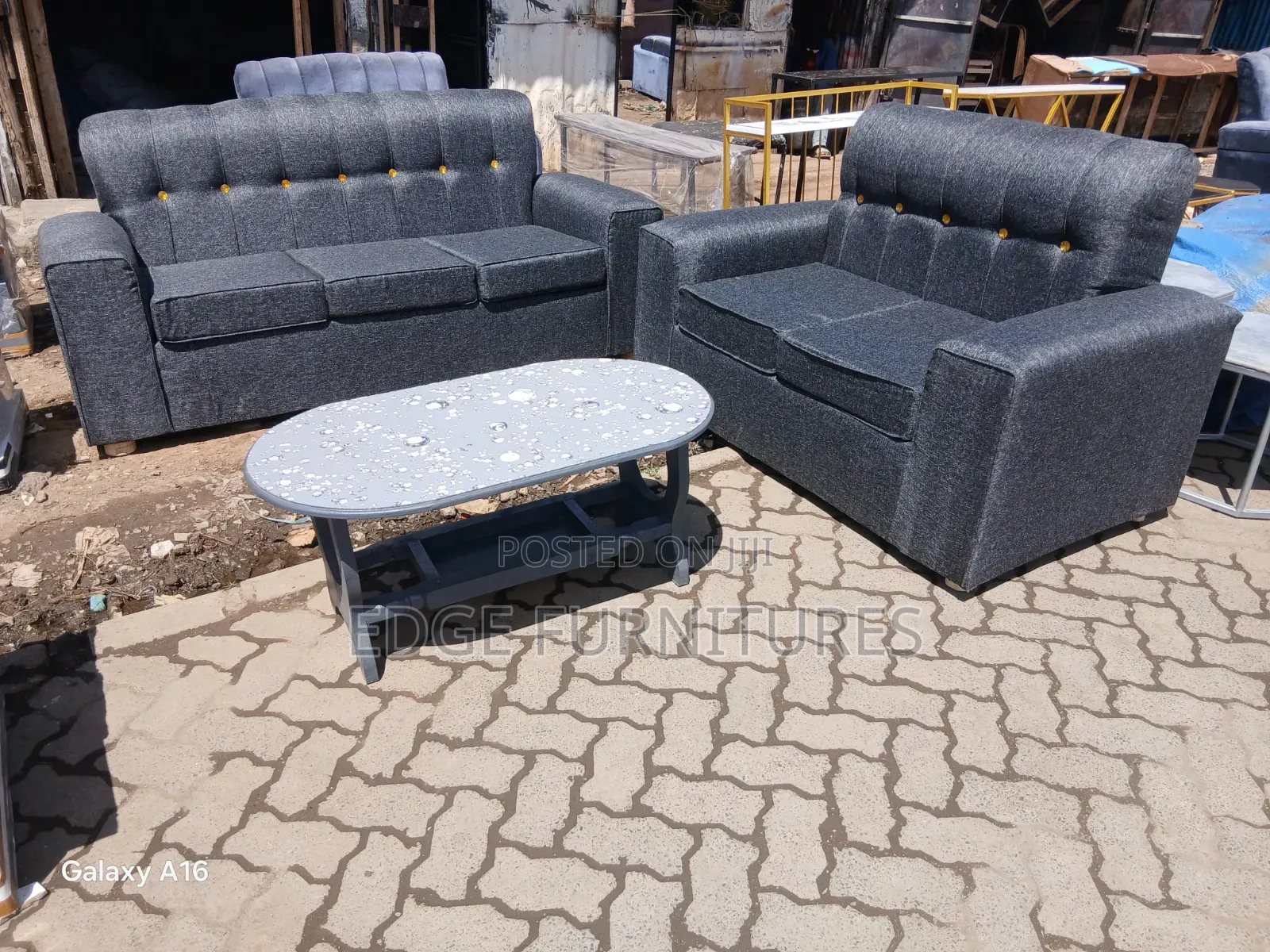 Dark Grey 5seater With Coffee Table for Sale