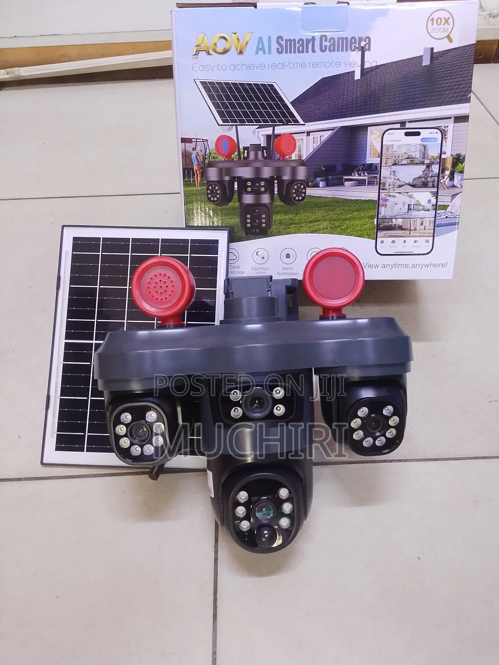 V380 Pro Triple Lens 4G CCTV Camera With Pan Tilt Zoom