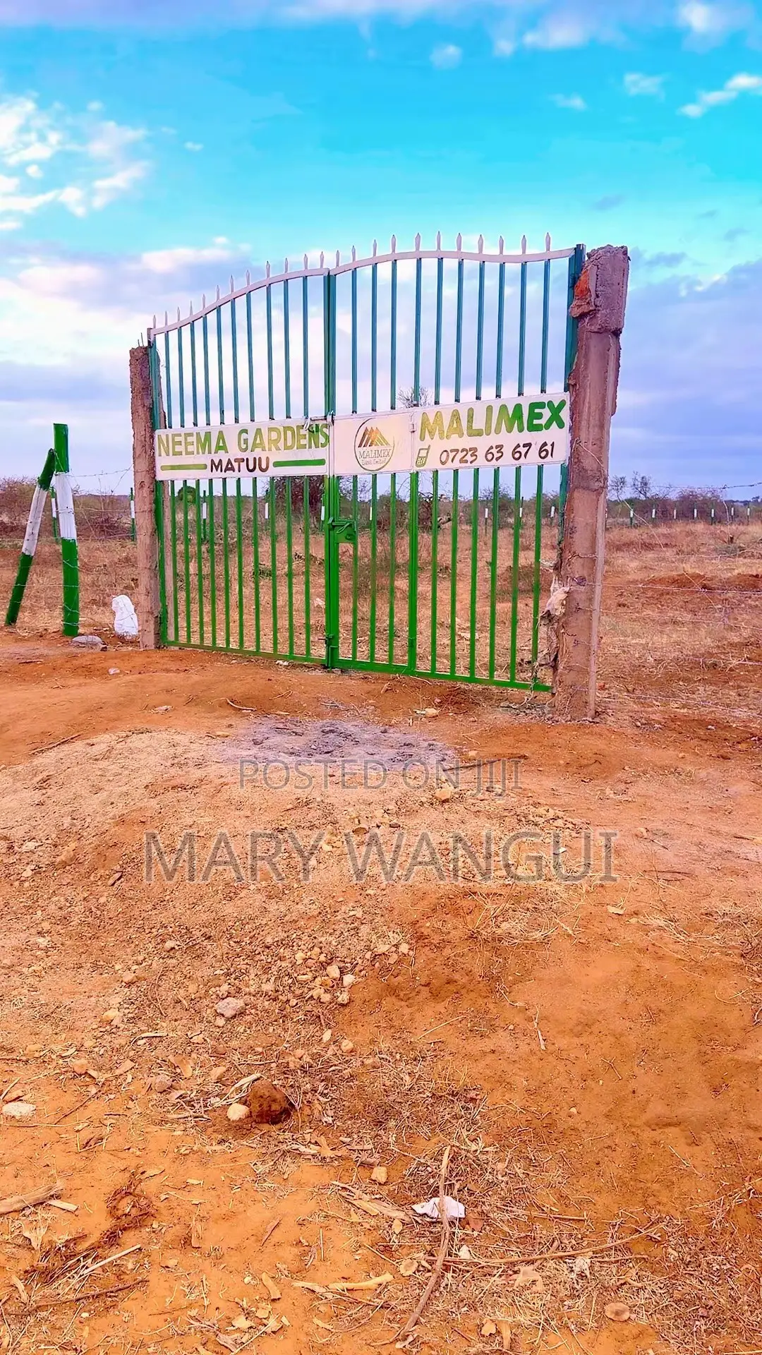 Dep 50K Balance 6 Months 50 by 100 Plots Matuu Kalundu Market