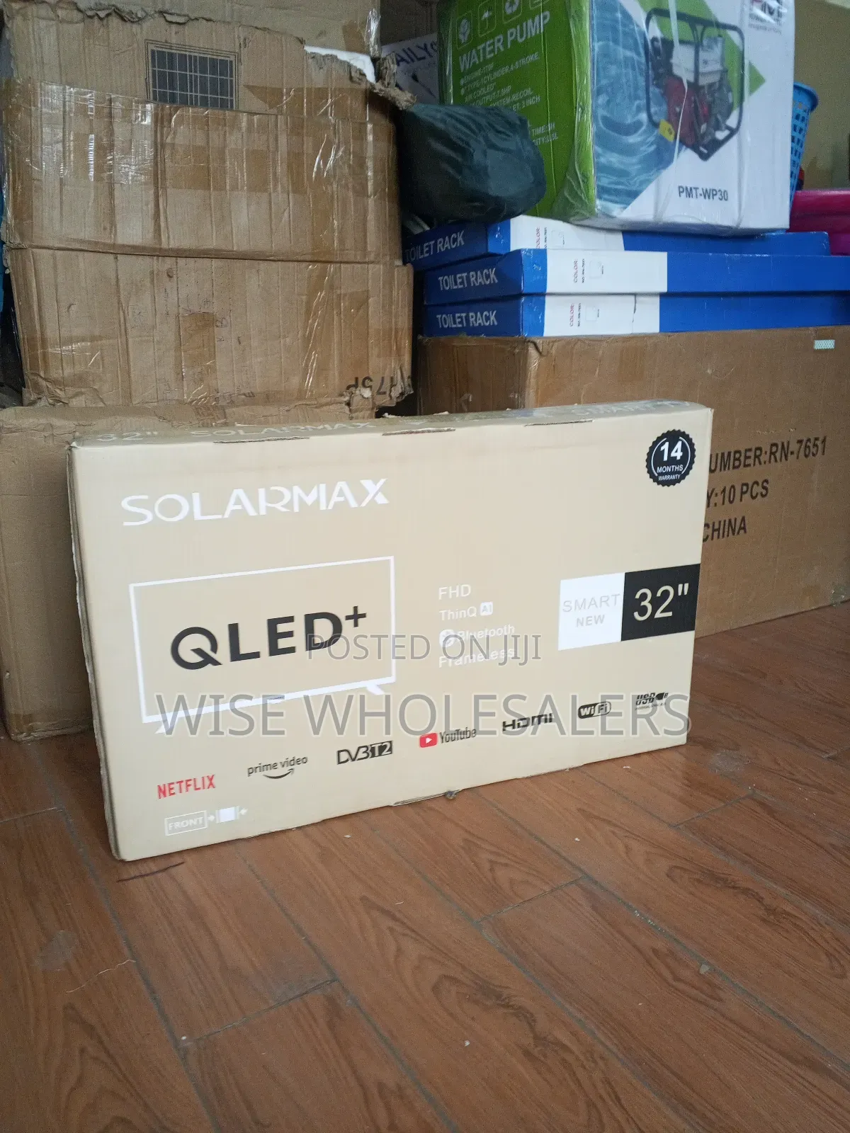 32-Inch Solarmax QLED+ Smart Android Frameless LED TV.