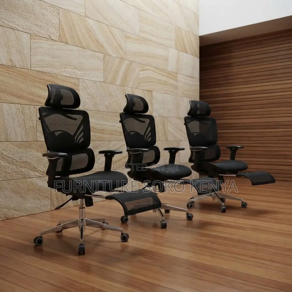 Office Chairs; Executive Office Mesh Chair With Footrest