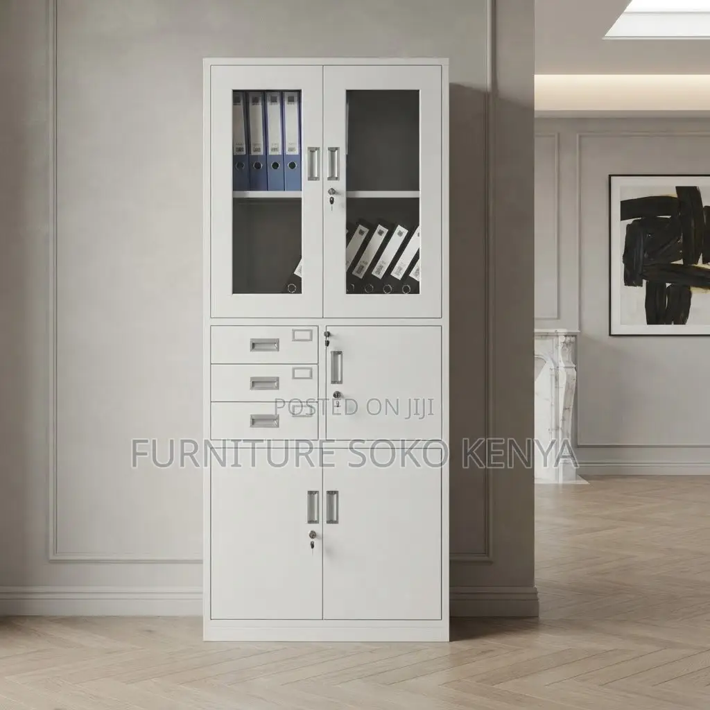 Office Cabinet; 2-Door File Cabinet With Safe Box